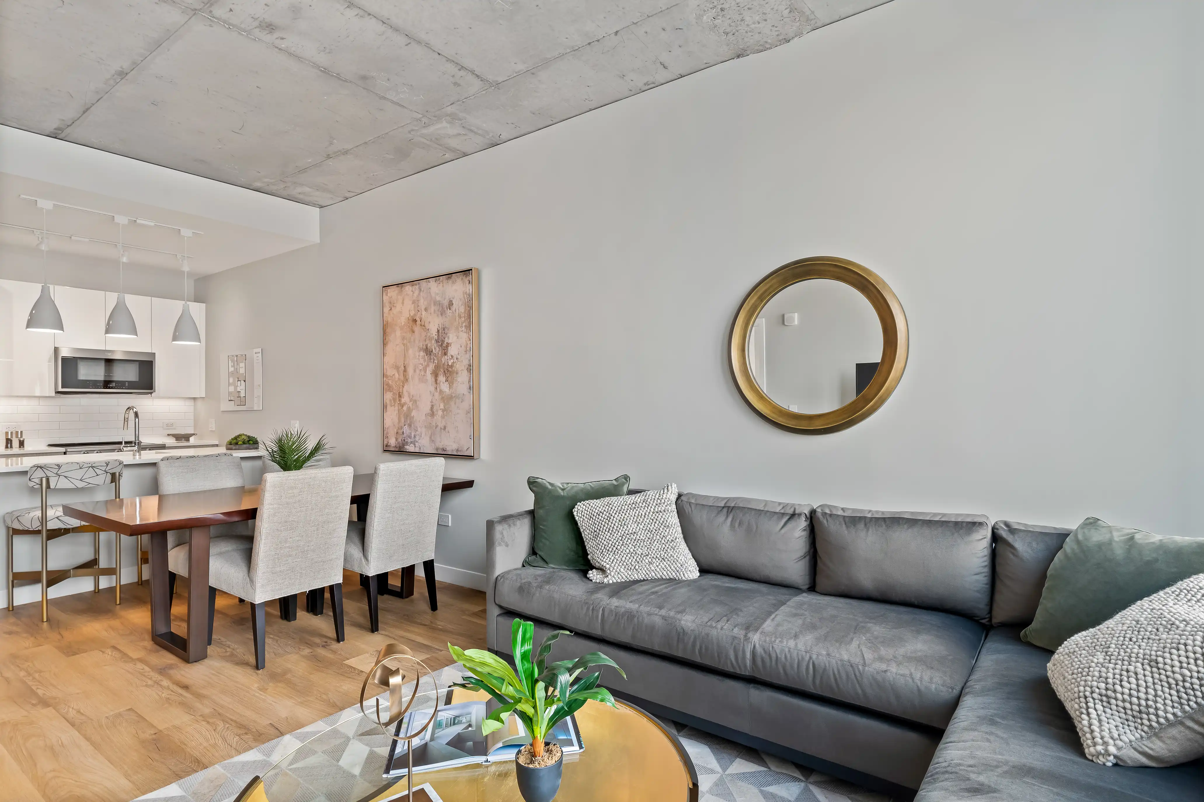 One bedroom residence interior