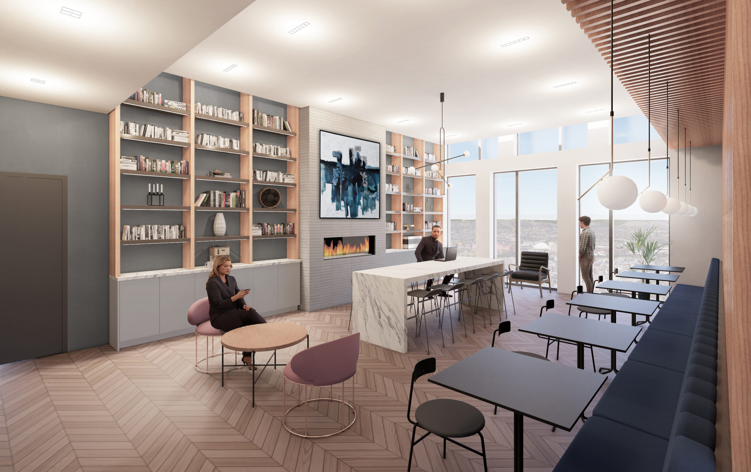 rendering of library